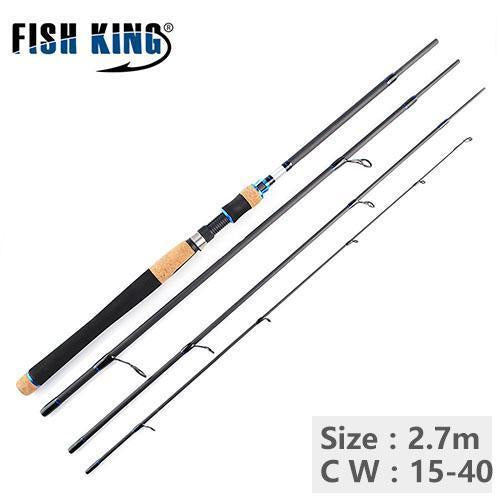 Ftk 4 Section High Quality Carbon Spinning Fishing Rods 2.1M 2.4M 2.7M Fishing-Spinning Rods-Shop2971001 Store-Orange-Bargain Bait Box