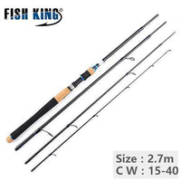Ftk 4 Section High Quality Carbon Spinning Fishing Rods 2.1M 2.4M 2.7M Fishing-Spinning Rods-Shop2971001 Store-Orange-Bargain Bait Box