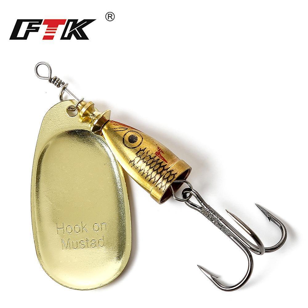 Ftk I Pc Spinner Fishing Lure Mid Depth Blade Runs 0.6-1.2M Spoon Fishing-FTK Official Store-size3-Bargain Bait Box
