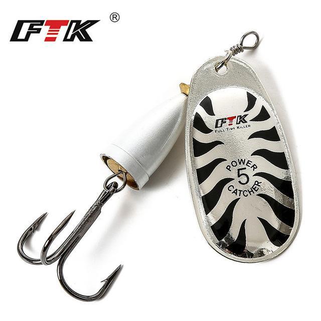Ftk Mepps Fishing Hook Ringed Barbed Hook Spinner Bait Spoon Treble Hooks Fotged-FTK koko Store-5-Bargain Bait Box