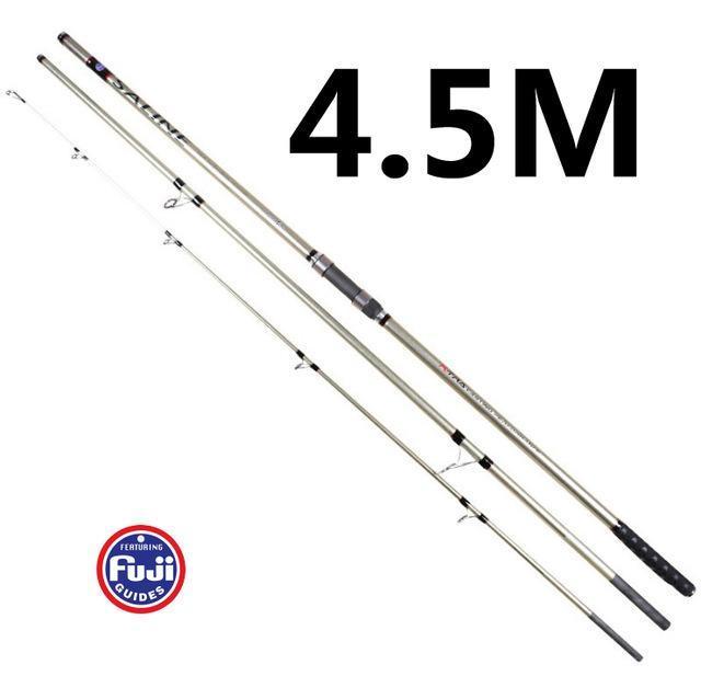 Fuji Accessories 4.2/4.5M 3 Sections Carbon Surf Fishing Rod Distance Throwing-Baitcasting Rods-Asian fishing Store-Yellow-Bargain Bait Box