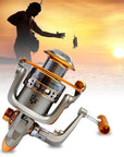 Full Aluminum Fishing Spin Reel 3Bb 5.2:1 Super Strong Ocean Lake Boat Fishing-Spinning Reels-FashionYK-S Outdoor Store-1000 Series-Bargain Bait Box