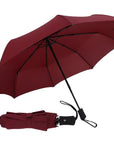 Full Automatic Umbrella Rain Women Men 3Folding Light And Durable 386G 8K Strong-Umbrellas-Bargain Bait Box-RED-Bargain Bait Box