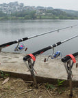 Full Stainless Steel Automatic Spring Fishing Rods Holders, Adjustable-Fishing Rods-Lepan outdoor boutiques Store-White-Bargain Bait Box