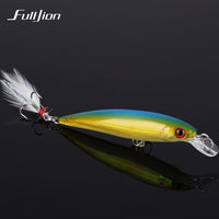 Fulljion 1Pcs Fishing Lures Float Minnow Wobblers Crankbait Artificial Hard-Ali Fishing Store-10-Bargain Bait Box