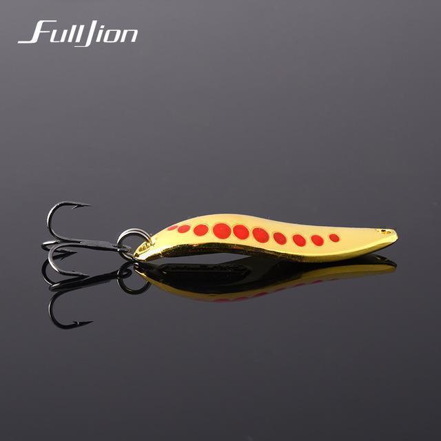 Fulljion 1Pcs Fishing Lures Metal Spinner Spoon Fishing Lure Hard Baits-Ali Fishing Store-Golden 5g-Bargain Bait Box