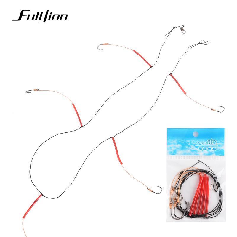 Fulljion 3Pcs/Set Fishhooks Swivel For Fly Fishing Tackle String Hook Set-Ali Fishing Store-10-Bargain Bait Box