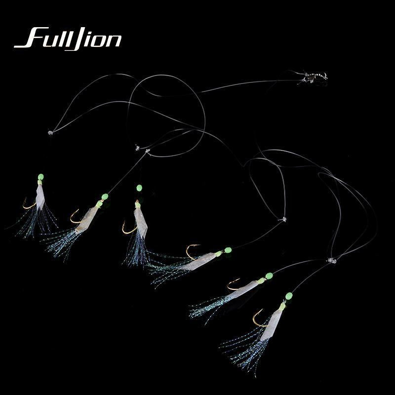 Fulljion Fishhooks For Swivel Fishing Luminous Gold-Plated Fish Skin Fishy Smell-Ali Fishing Store-8-Bargain Bait Box