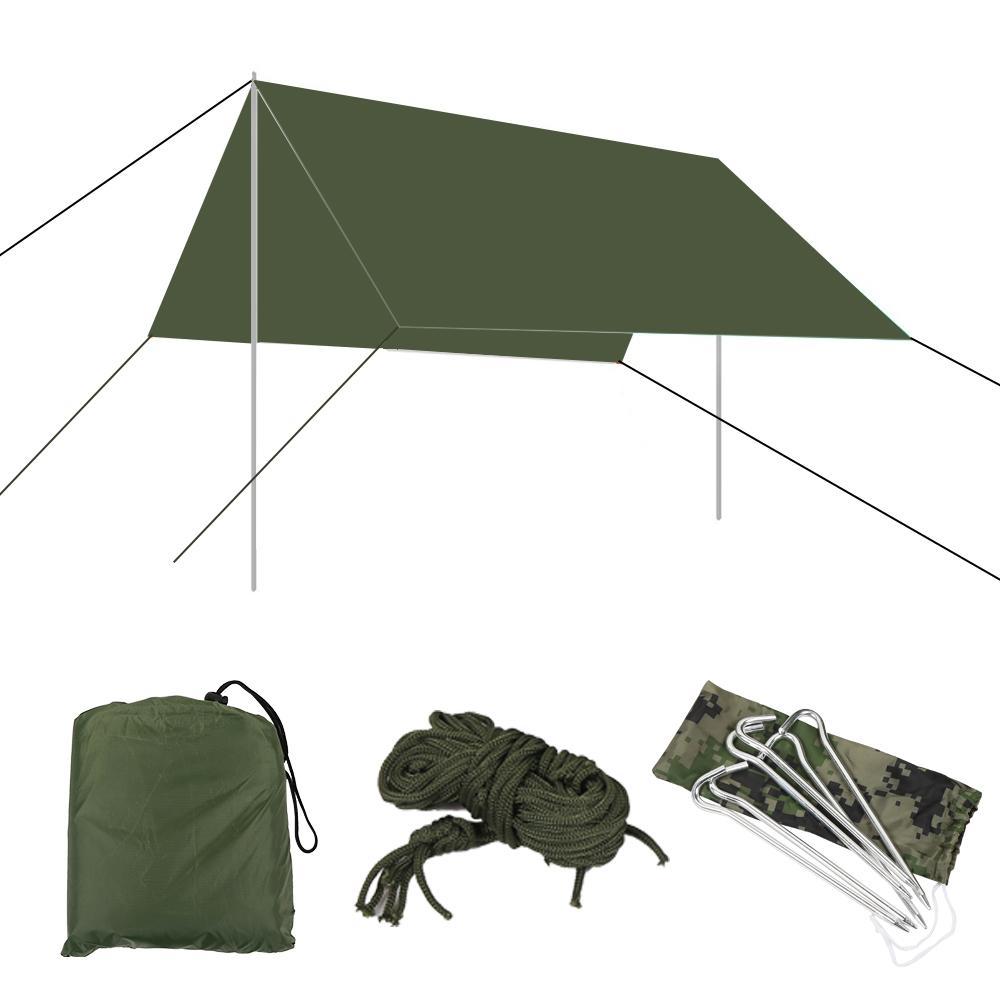 Gameit Outdoor Tents Polyester Fabric Waterproof Tent Truck Tarpaulin Tarps-Tents-Parky Outdoor Store-Army Green-Bargain Bait Box