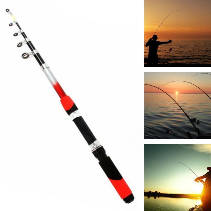 Glass Fiber Telescopic Fishing Rod 1.8M 2.1M 2.4M 2.7M 3.0M Long Casting Sea-Weekeight Outdoor store-1.8 m-Bargain Bait Box