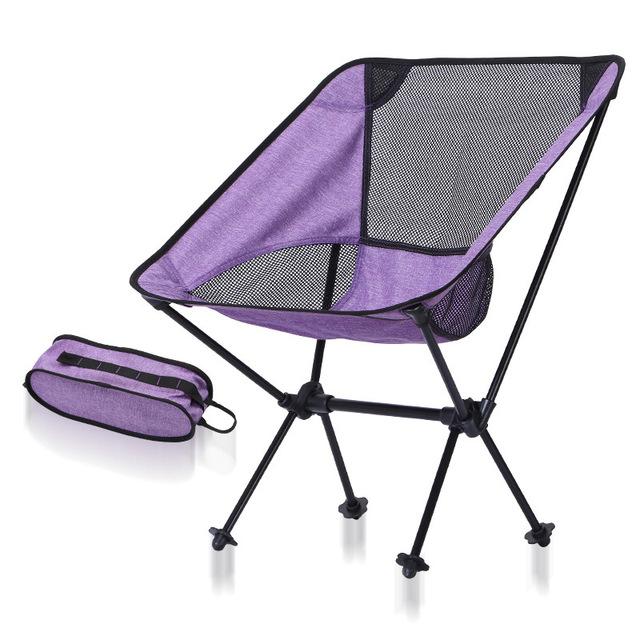 Gleegling Ultra Light Folding Fishing Chair Folding Chair Backpack Camping-GLEEGLING Store-purple-Bargain Bait Box