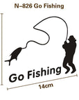 Go Fishing Pvc Sticker On Car For Fishing Lure Tackle Fishing Reels Brand Famous-GLOBAL WHOLESALING Store-black-Bargain Bait Box