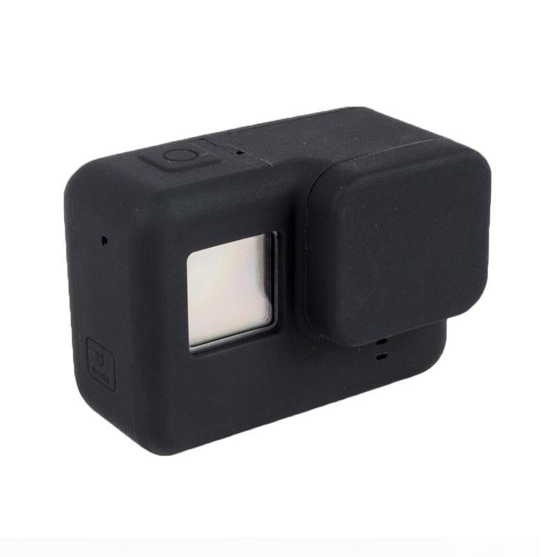 Go Pro Accessories Action Camera Case Protective Silicone Case Skin +Lens Cap-Action Cameras-SOSOYO 77 RC Drone Store-Black-Bargain Bait Box