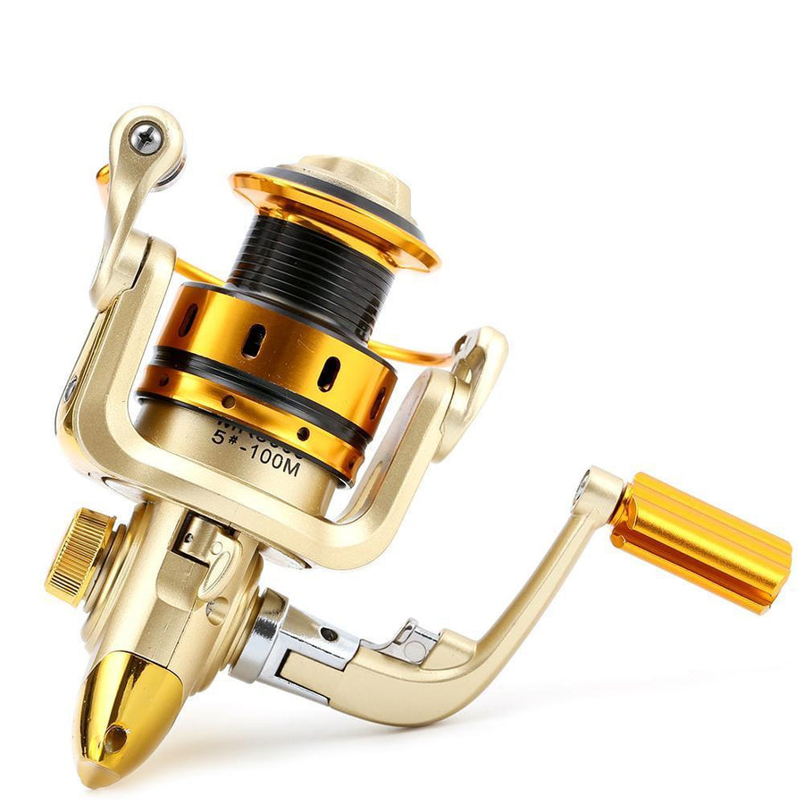 Gold Spinning Fishing Reel Mr2-7000 Small Wheel Yellow 10Bb 5.0:1 Carp Coil-Spinning Reels-GLOBAL WHOLESALING Store-1000 Series-Bargain Bait Box
