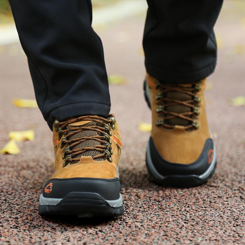 Golden Sapling Trekking Shoes Men'S Sneakers Waterproof Leather Top Ru ...