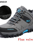 Gomnear High Quality Warm Hiking Shoes Men Outdoor Leisure Plus Velvet-GOMNEAR Official Store-Gray-6.5-Bargain Bait Box