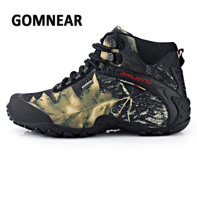 Gomnear Men Waterproof Hiking Shoes Anti-Skid Fishing Boots Mountain Climbing-upward Store-Grey-7.5-Bargain Bait Box