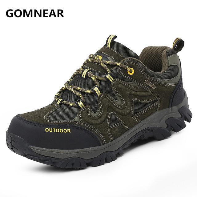 Gomnear Men&#39;S Hiking Shoes Big Size Outdoor Mountain Trekking Shoes Male-GOMNEAR Official Store-Army green-7-Bargain Bait Box