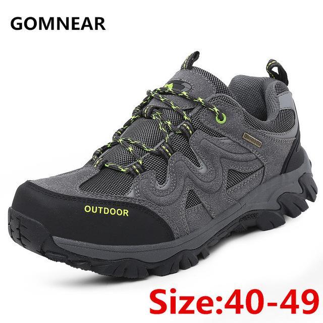 Gomnear Men&#39;S Hiking Shoes Big Size Outdoor Mountain Trekking Shoes Male-GOMNEAR Official Store-Gray-7-Bargain Bait Box