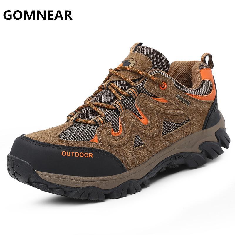 Gomnear Men&#39;S Hiking Shoes Big Size Outdoor Mountain Trekking Shoes Male-GOMNEAR Official Store-Khaki-7-Bargain Bait Box