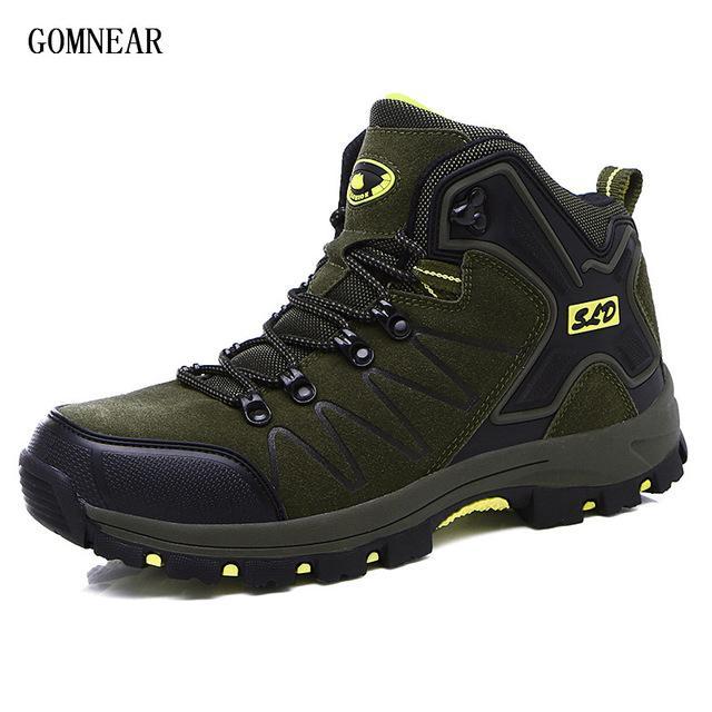 Gomnear Spring Winter Men&#39;S Hiking Boots Breathable Antiskid Outdoor Leisure-GOMNEAR Official Store-Army green-6.5-Bargain Bait Box