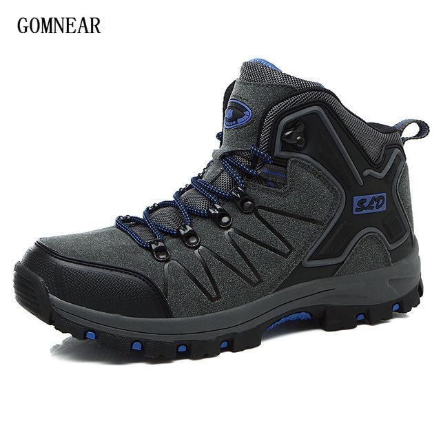 Gomnear Spring Winter Men&#39;S Hiking Boots Breathable Antiskid Outdoor Leisure-GOMNEAR Official Store-Dark gray-6.5-Bargain Bait Box