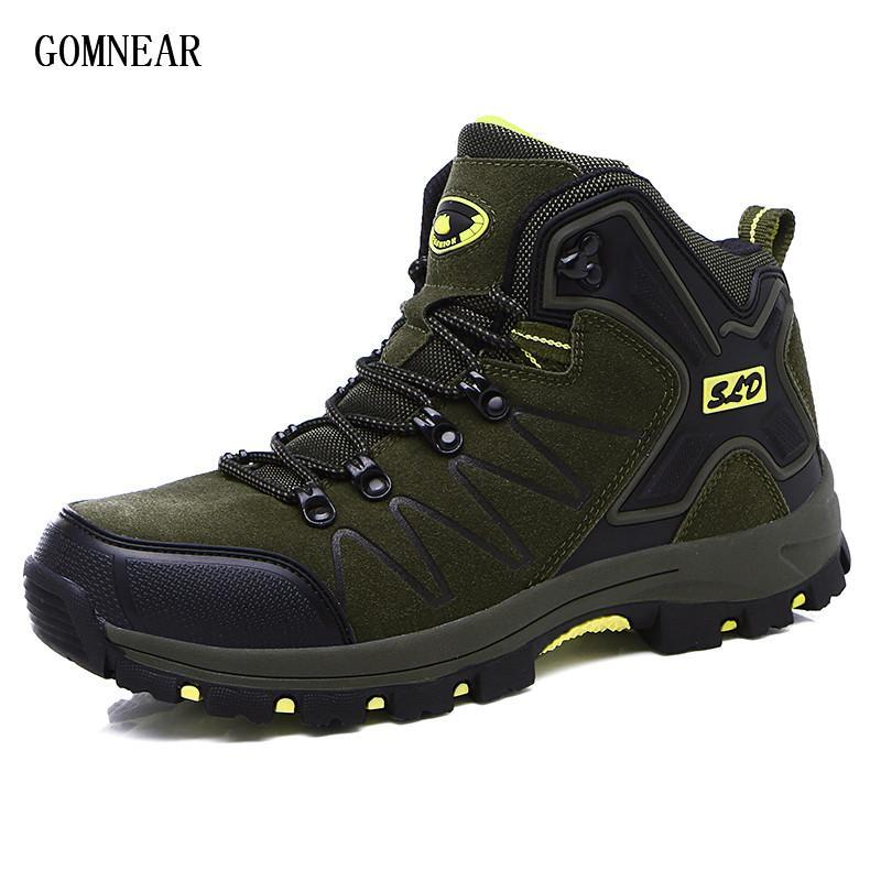 Gomnear Spring Winter Men&#39;S Hiking Boots Breathable Antiskid Outdoor Leisure-GOMNEAR Official Store-Dark gray-6.5-Bargain Bait Box
