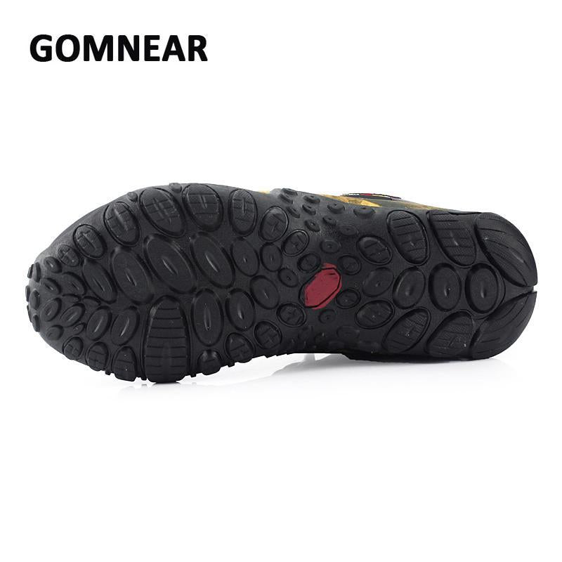 Gomnear Waterproof Hiking Shoes Men Breathable Comfortable Sports Shoes Sneakers-upward Store-Grey-7.5-Bargain Bait Box