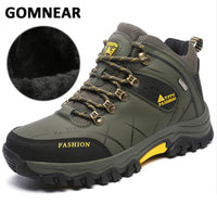Gomnear Winter Cotton Hiking Shoes For Men Breathable Non-Slip Warm Snow Boots-GOMNEAR Official Store-Brown-6.5-Bargain Bait Box