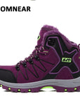 Gomnear Women Outdoor Hiking Shoes Breathable Winter Plus Cotton Warm Sports-GOMNEAR Official Store-Purple-5-Bargain Bait Box