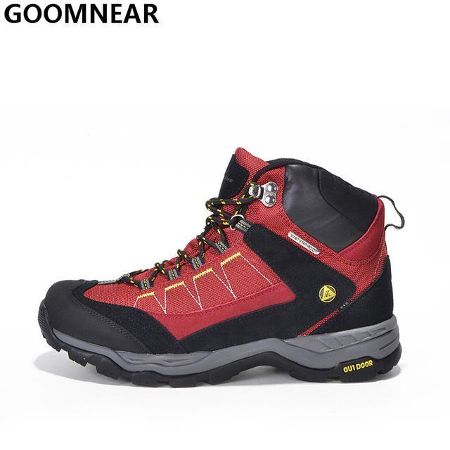 Gomnear Women'S And Men'S Waterproof Hiking Shoes Fishing Outdoor Walking-GOMNEAR Official Store-Red-4.5-Bargain Bait Box