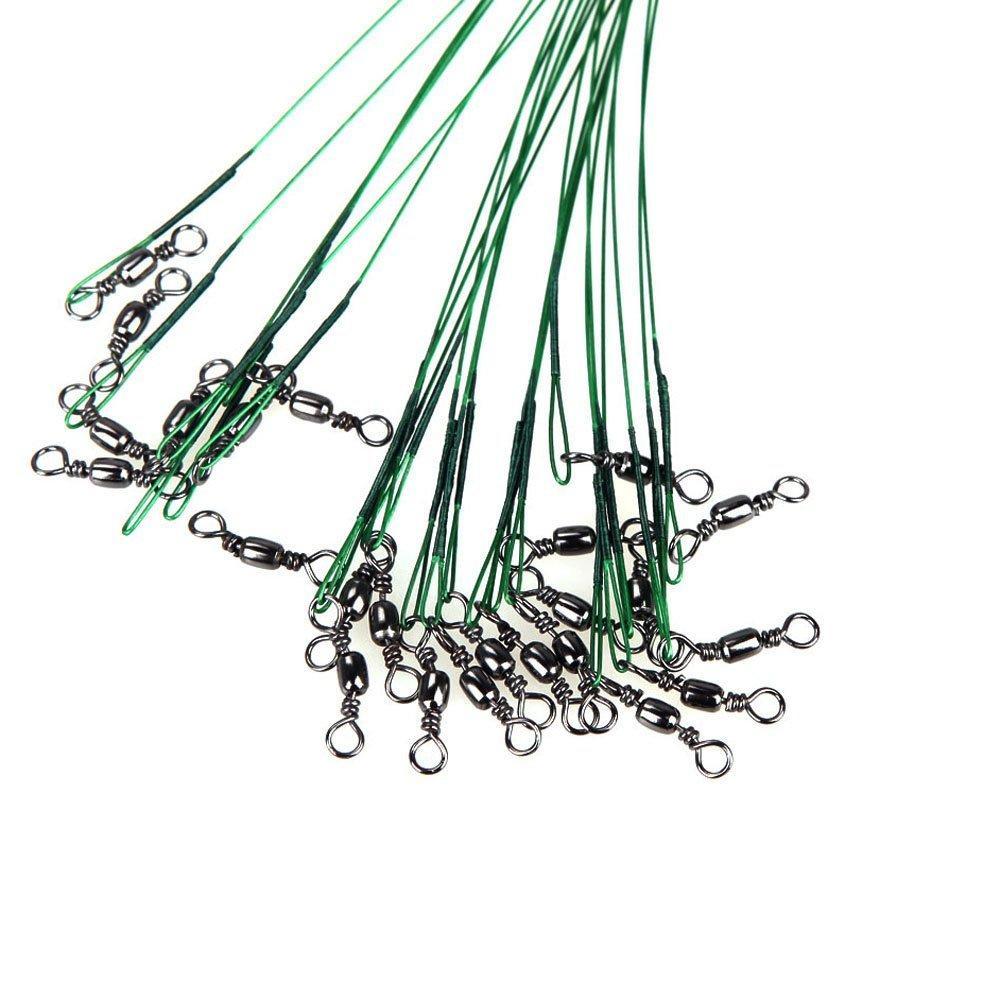 Good Deal 72Pcs Green Fishing Lure Line Trace Wire Leader Swivel Tackle-Life Going Keep Riding Store-Bargain Bait Box