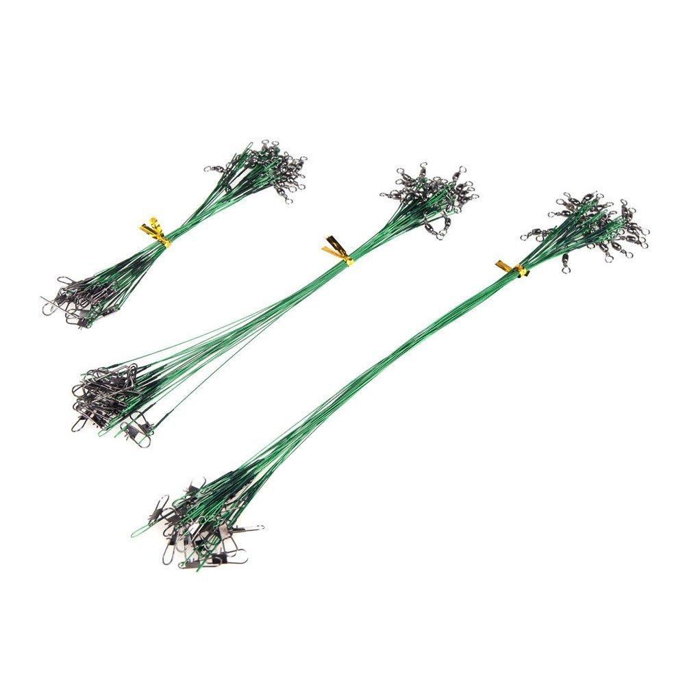 Good Deal 72Pcs Green Fishing Lure Line Trace Wire Leader Swivel Tackle-Life Going Keep Riding Store-Bargain Bait Box