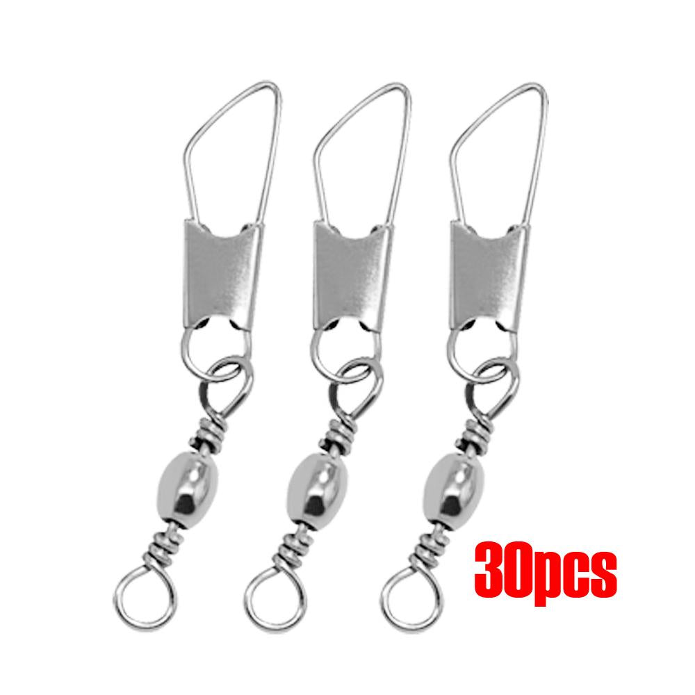 Good Deal Grey Fishing Line To Hook Clip Swivels Connector 30Pcs-China Good Deal Store-Bargain Bait Box