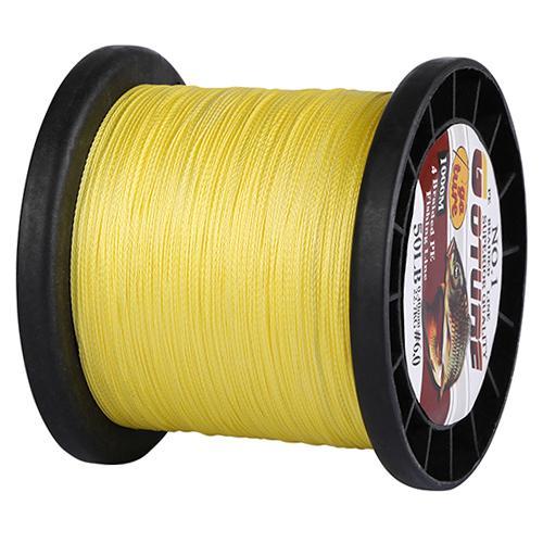 Goture 1000M Pe Braided Fishing Line Super Strong Japan Multifilament Cord-Goture Fishing Tackle Store-yellow-0.10mm-12LB-Bargain Bait Box