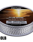 Goture 100M/109Yrd Fly Fishing Backing Line 8 Strands Fishing Line 20/30Lb For-Goture Fishing Tackle Store-30lb White Black-Bargain Bait Box