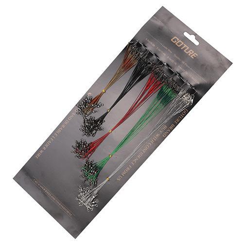Goture 100Pcs Stainless Steel Wire Leader Fishing Line With Swivel And Snap-Goture Fishing Store-Multi-Bargain Bait Box