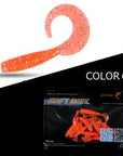 Goture 10Pcs/Lot 6Cm 2G Fishing Lure Soft Grub Worm Bait Curly Tail Silicone-Goture Official Store-C109306-Bargain Bait Box