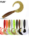 Goture 10Pcs/Lot 6Cm 2G Fishing Lure Soft Grub Worm Bait Curly Tail Silicone-Goture Official Store-C109309-Bargain Bait Box