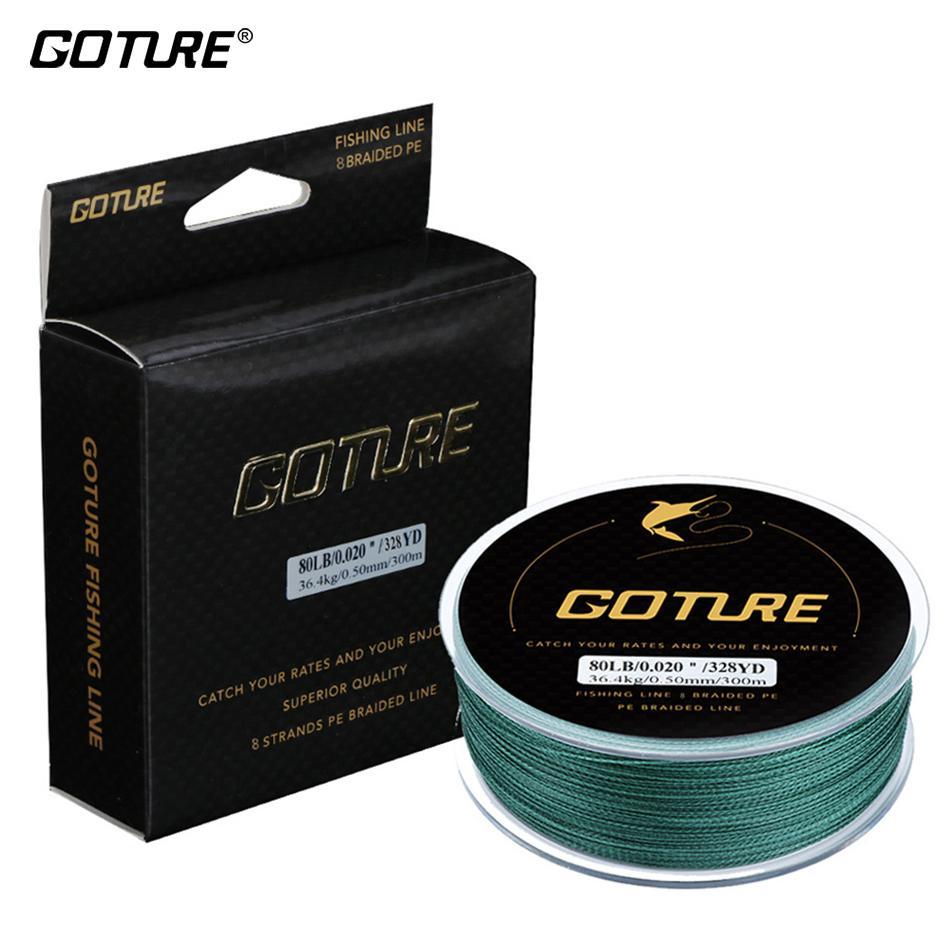 Goture 328Yds/300M 8 Strands Fishing Line Super Strong Pe Braided Wire-Goturefishing Store-0.16MM-20LB-Bargain Bait Box