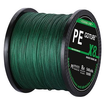 Goture 500M/546Yds Pe Braided Fishing Line Rope Wire Multifilament 8 Strand-Goture Fishing Tackle Store-green-0.8-Bargain Bait Box