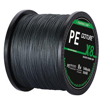 Goture 500M/546Yds Pe Braided Fishing Line Rope Wire Multifilament 8 Strand-Goture Fishing Tackle Store-grey-0.8-Bargain Bait Box