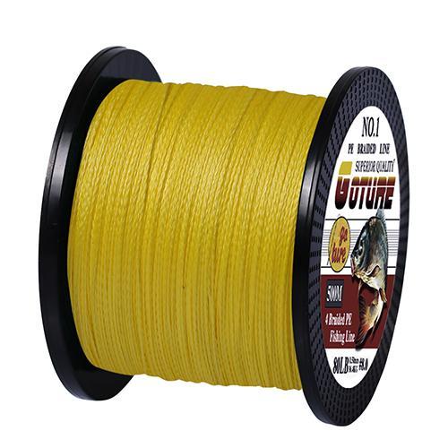 Goture 500M/547Yards Pe Braided Fishing Line Multifilament 4 Strands Cord For-Goture Fishing Tackle Store-yellow-0.4-0.1MM-5.5KG-Bargain Bait Box