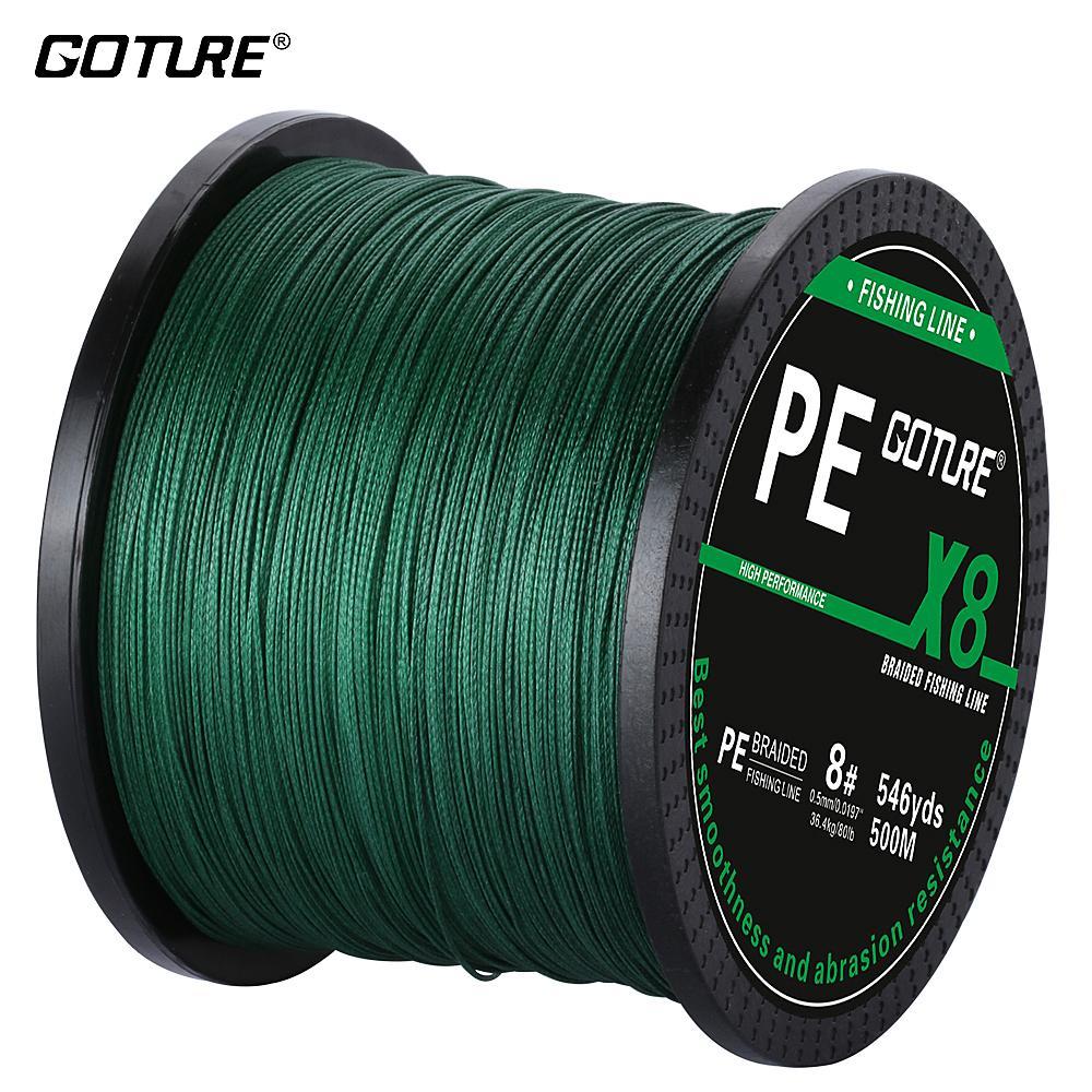 Goture Brand Braided Fishing Line 500M 8 Strands Super Strong Pe Line-Goture Official Store-5 Yellow-0.8-Bargain Bait Box
