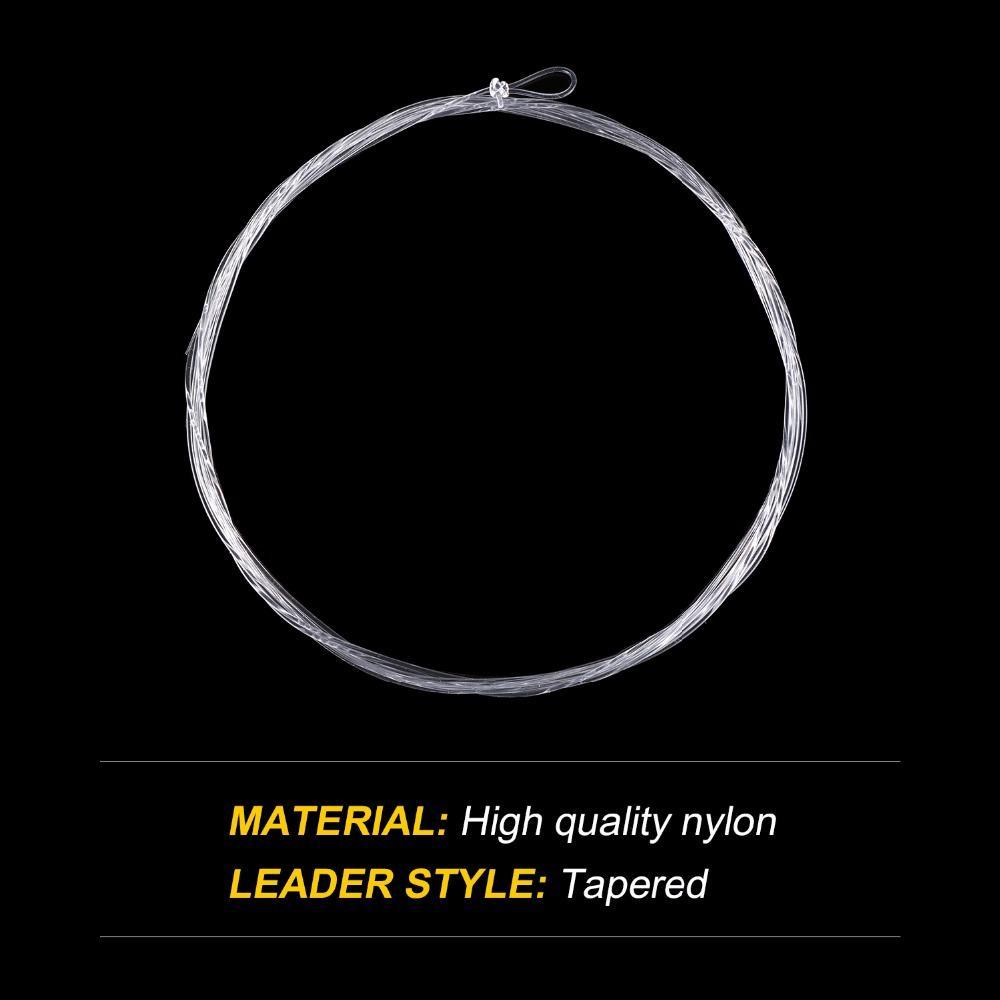 Goture Clear Nylon Fly Fishing Tapered Leader Line With Hand Tied Loop Size-Pisfun fishing store-0X-Bargain Bait Box
