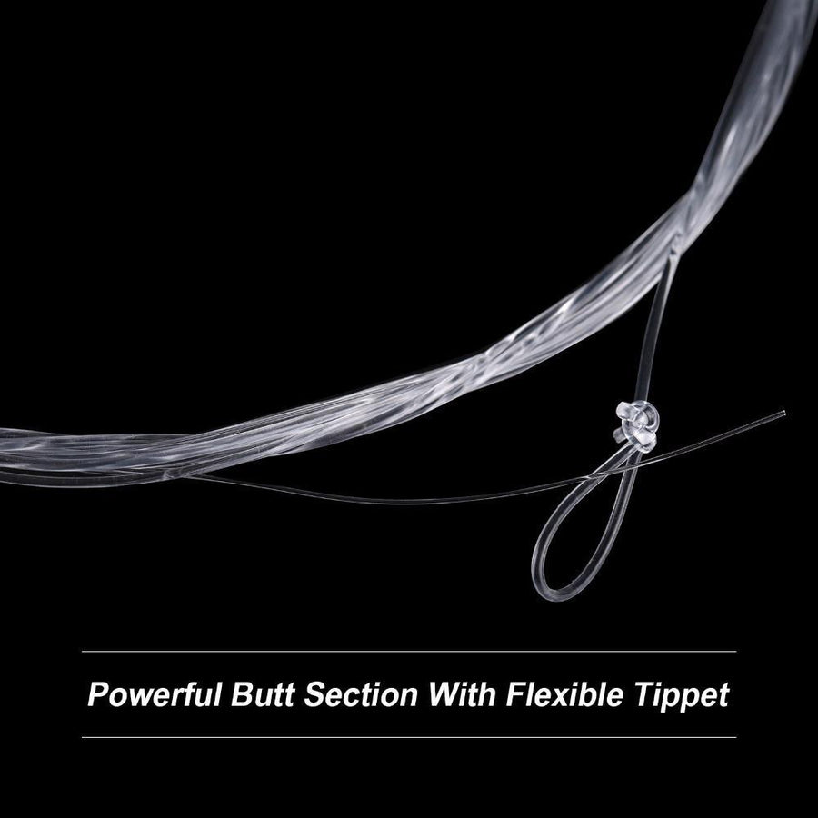 Goture Clear Nylon Fly Fishing Tapered Leader Line With Hand Tied Loop Size-Pisfun fishing store-0X-Bargain Bait Box