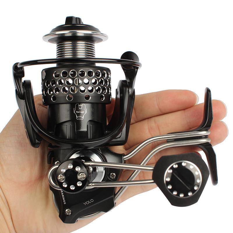Goture Fishing Reel Spinning 12+1Bb 5.1:1 Aluminum Spool With Two Hands Carp-Spinning Reels-Goturefishing Store-3000 Series-Bargain Bait Box