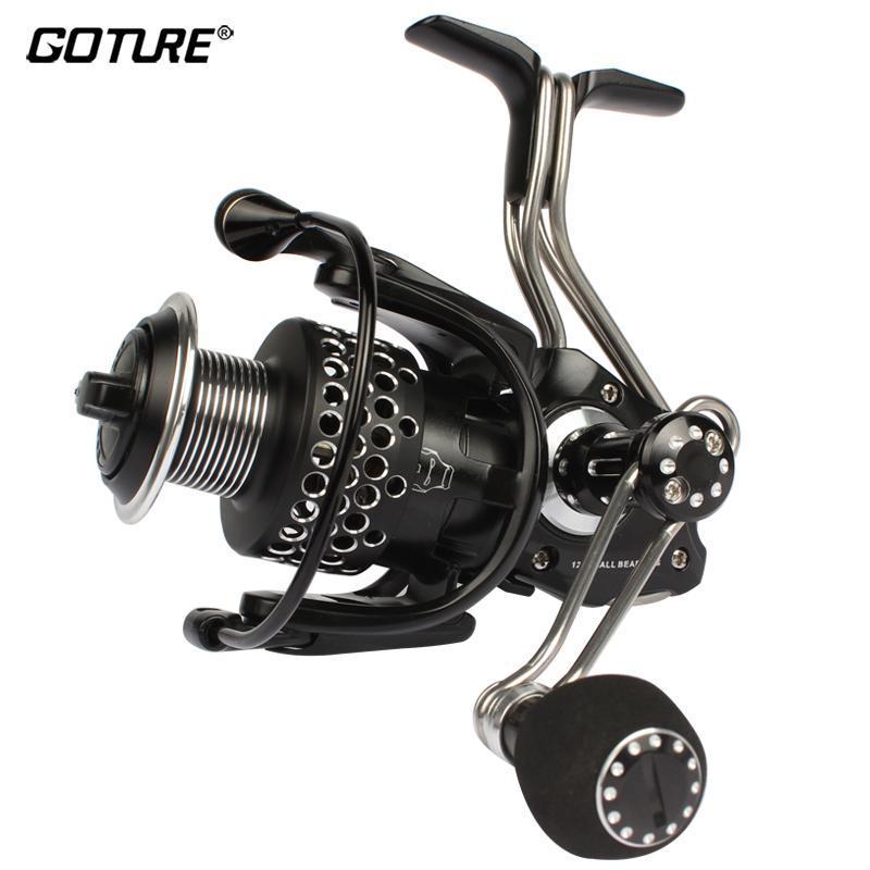 Goture Fishing Reel Spinning 12+1Bb 5.1:1 Aluminum Spool With Two Hands Carp-Spinning Reels-Goturefishing Store-3000 Series-Bargain Bait Box