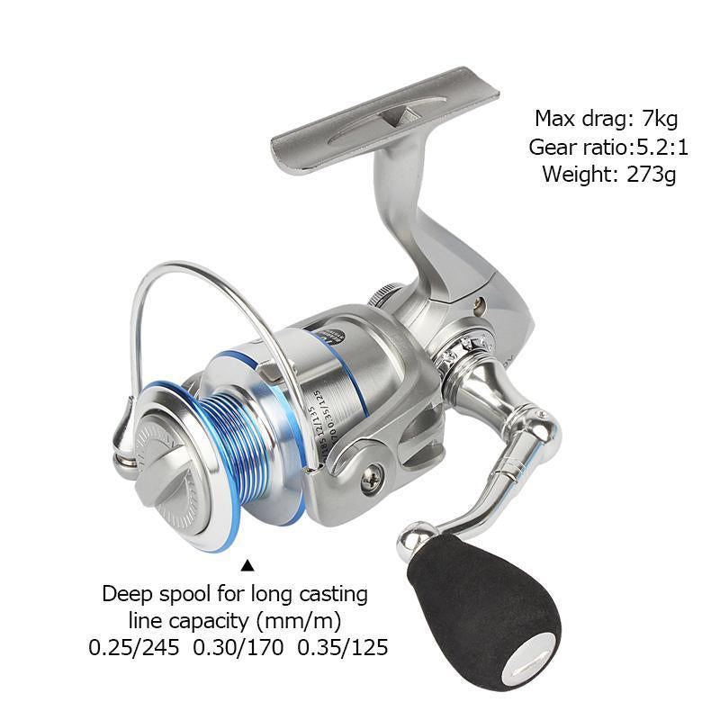 Goture Metal Spinning Fishing Reel Coil Wheel 5.2:1 10+1Bb Carp Fishing Reel-Spinning Reels-Goture Fishing Tackle Store-Bargain Bait Box