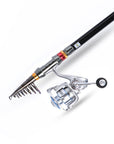 Goture Rod Combo Carbon Telescopic Fishing Rod 1.8-3.6M Spinning Rod Pole With-Spinning Reels-Goturefishing Store-White-Bargain Bait Box